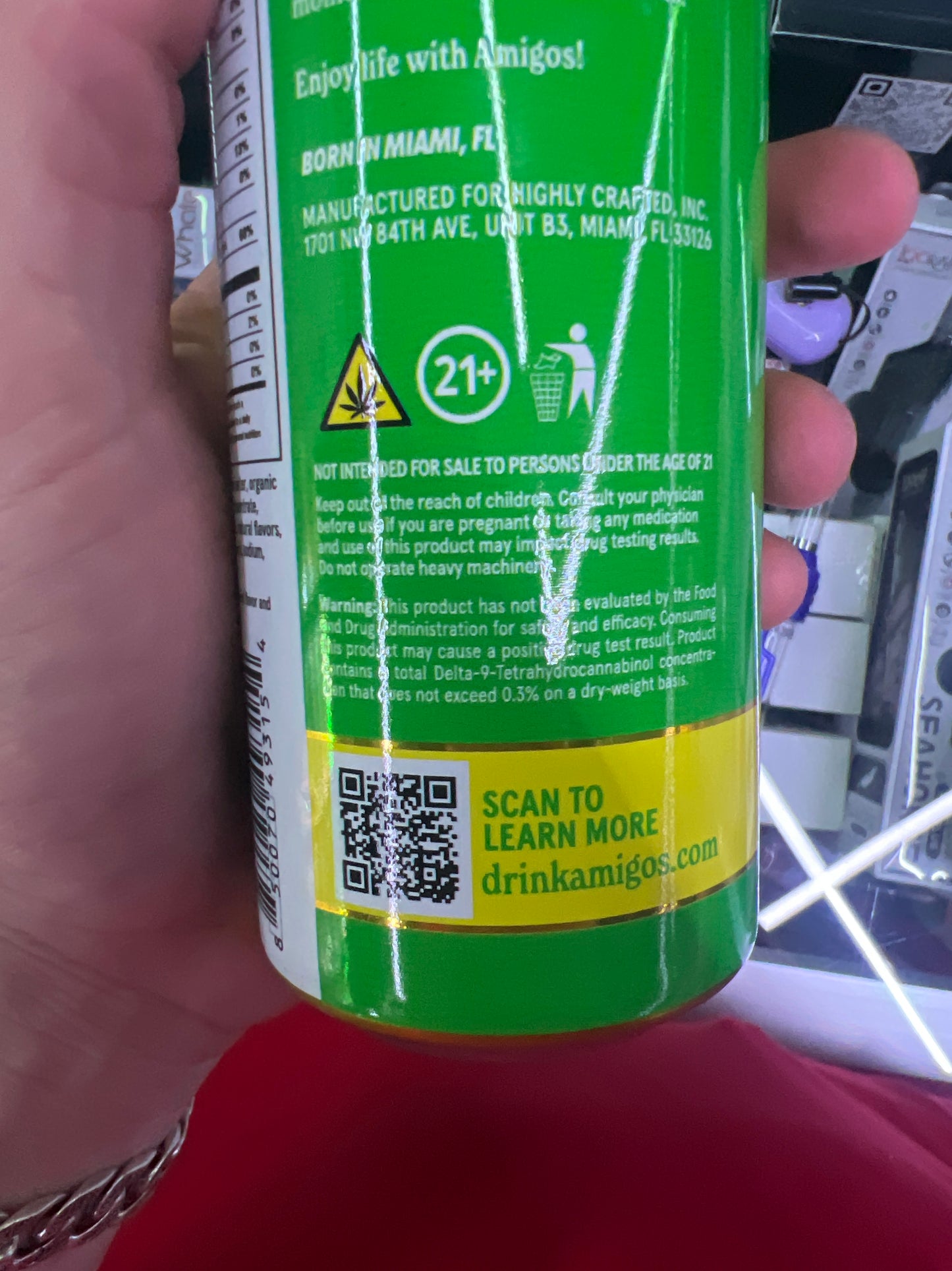 Amigos lemon lime cannabis soda