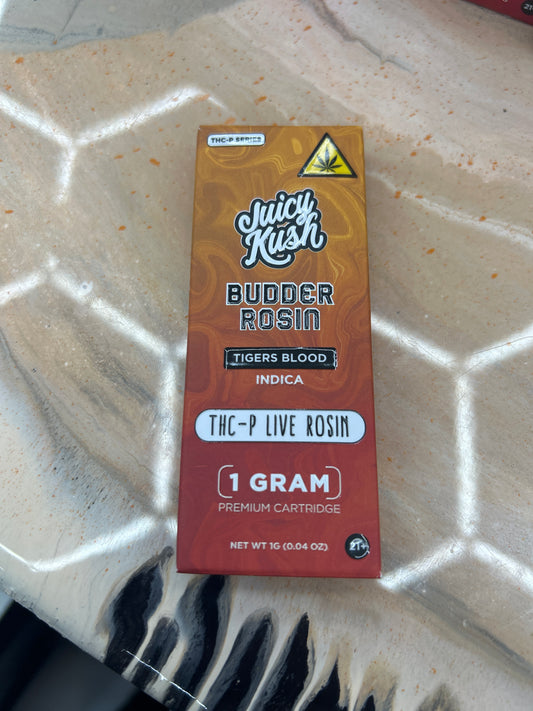 Juicy kush budder rosin 1g vape tigers blood indica