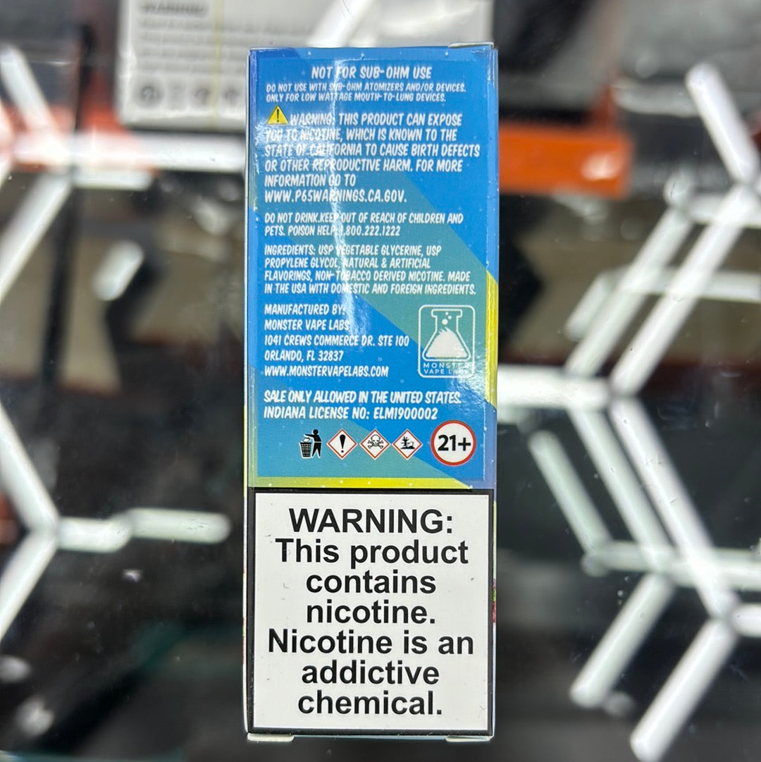 Frozen fruit monster blueberry, raspberry lemon ice 24MG