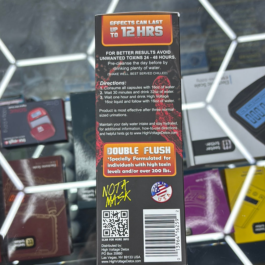 High voltage detox, double flush blazing cherry 16oz