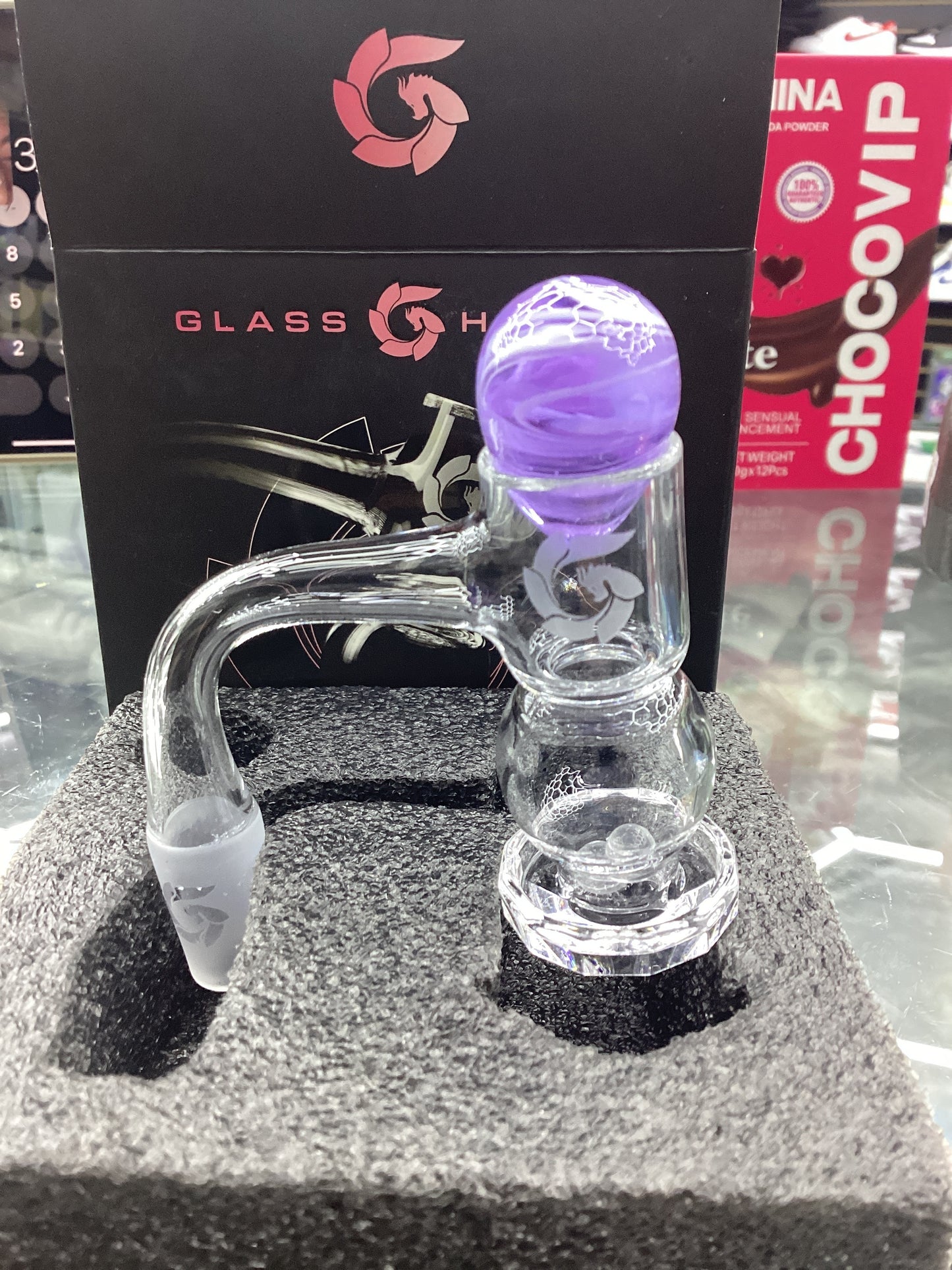 Glass house faucet egg kit (14mm 90'-male)