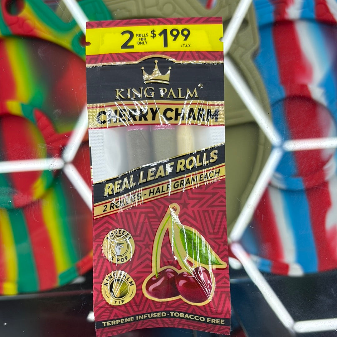 King palm cherry charm, 2 half gram king Palm cones