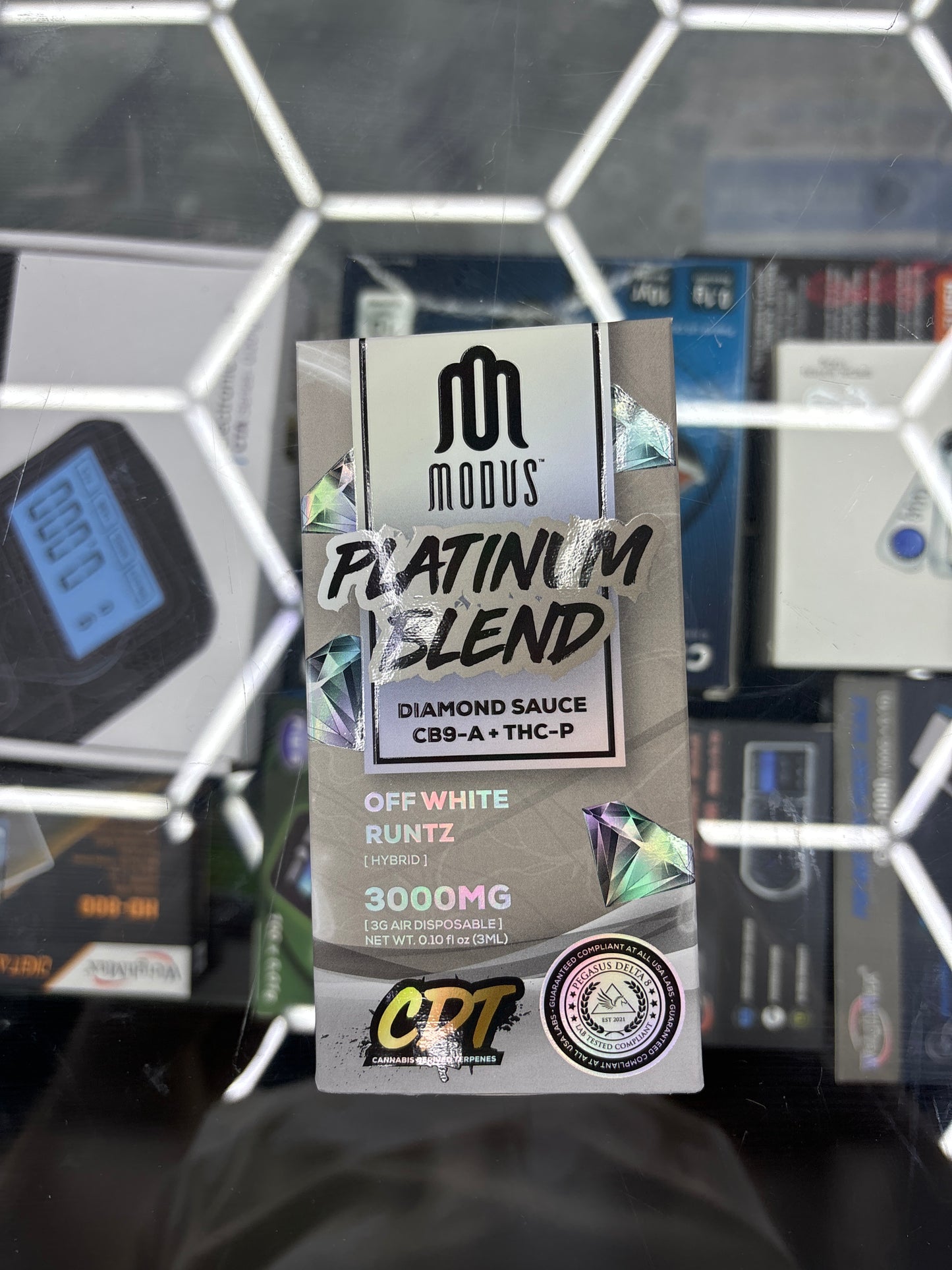 Modus platinum blend off-white, runts, hybrid, 3G disposable