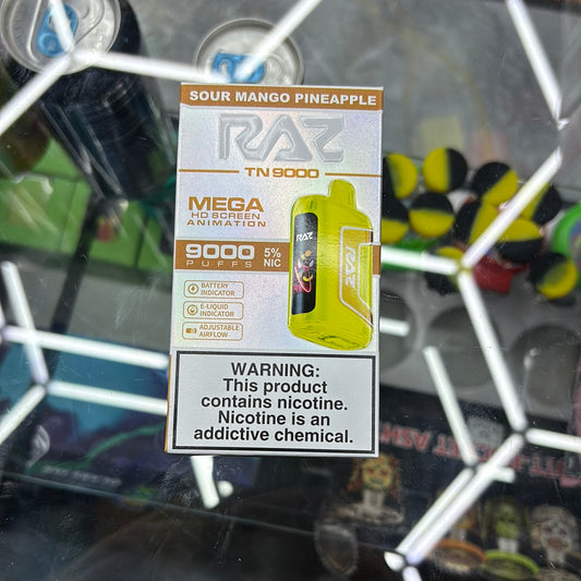 Raz 9000puffs sour mango pineapple