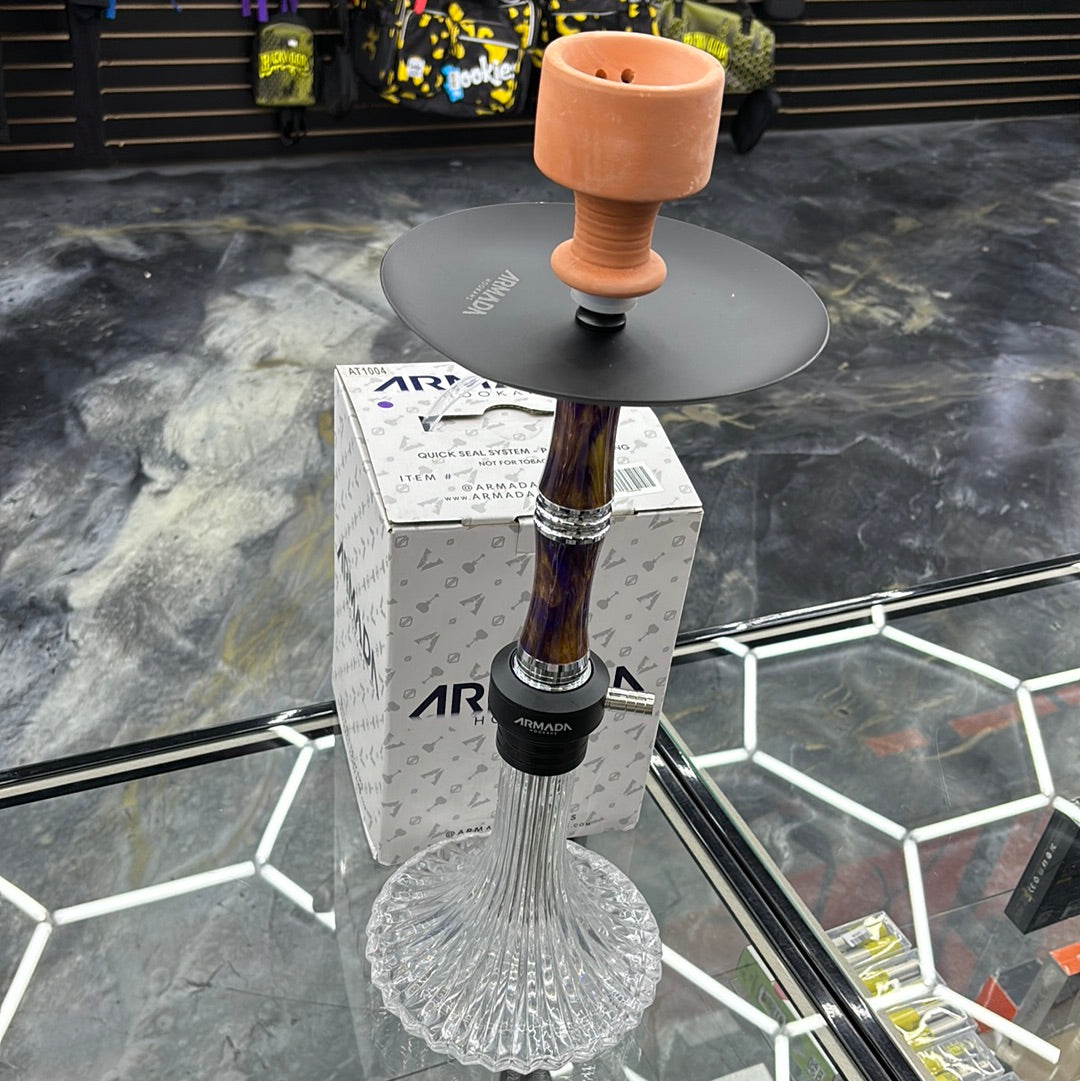Armada hookahs marble purple large