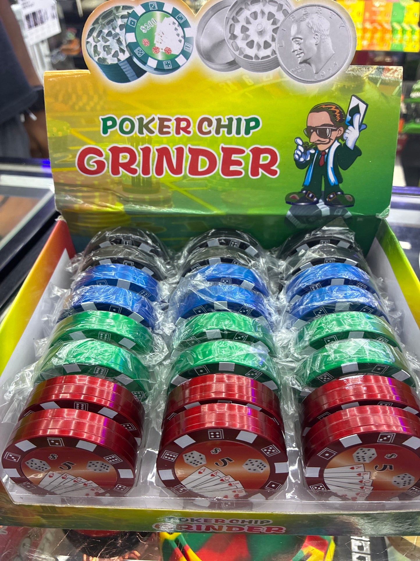 Poker chip grinder