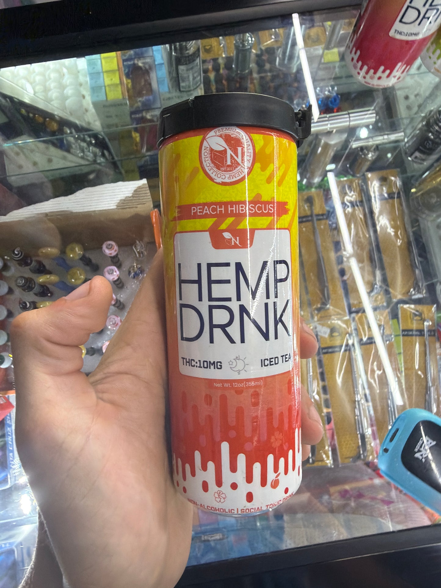 Hemp Collection Hemp Drink 10mg Iced Tea Peach Hibiscus