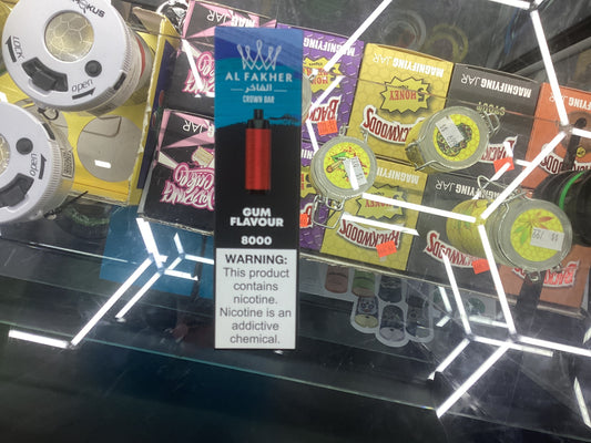 Al fakher crown bar gum flavor 8000puffs