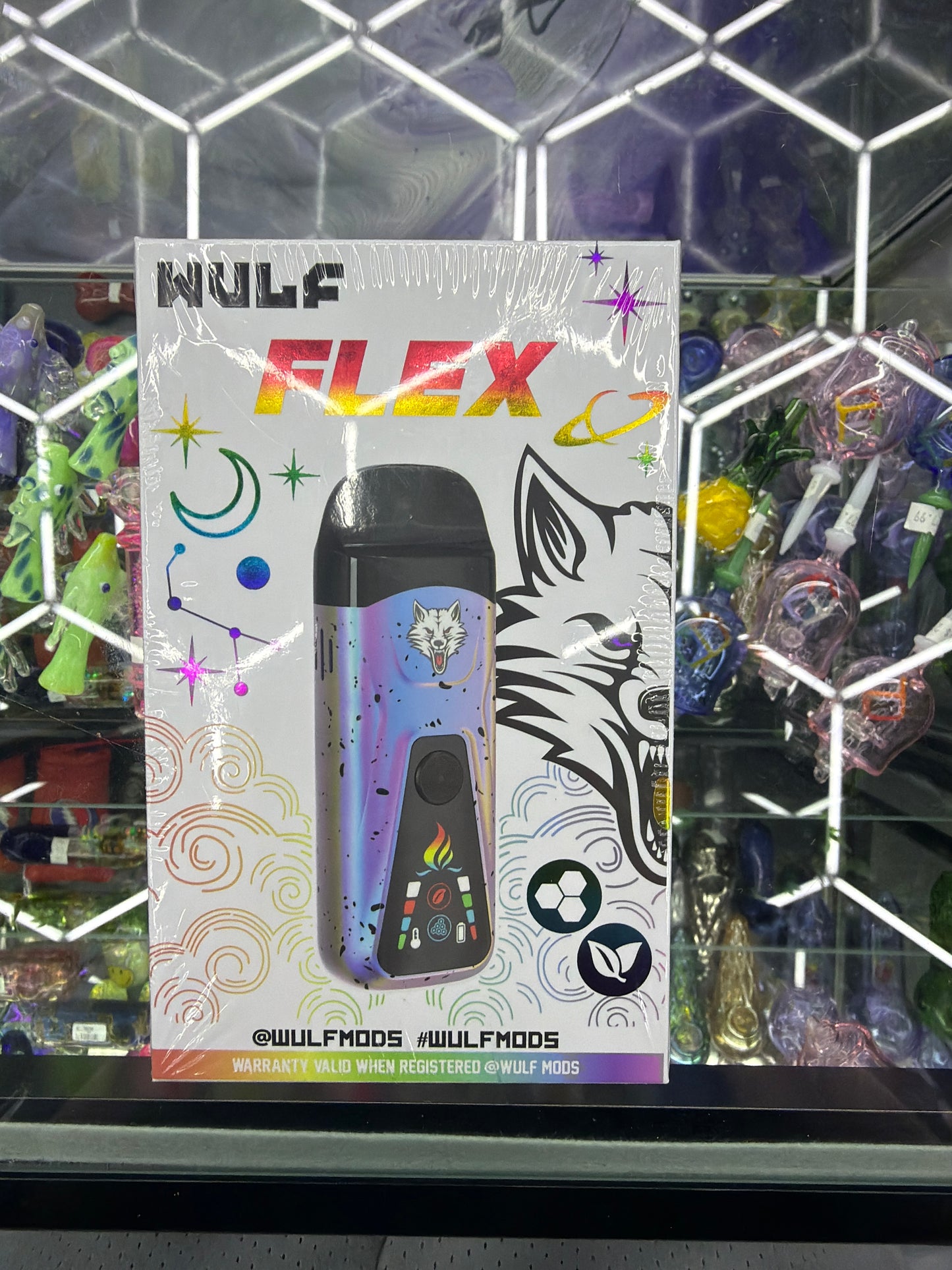 WULF MODS FLEX DUAL USE CONCENTRATE AND DRY HERB VAPORIZER RAINBOW