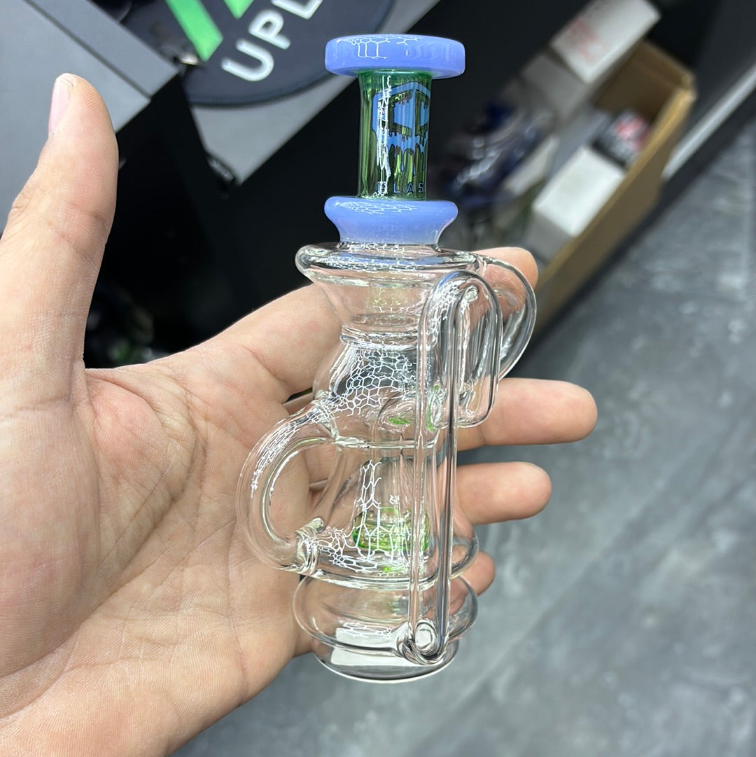 Ic puffco glass attachment green and blue