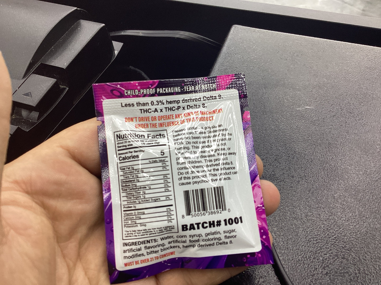 Insane THC gummy’s 1000 mg grape punch