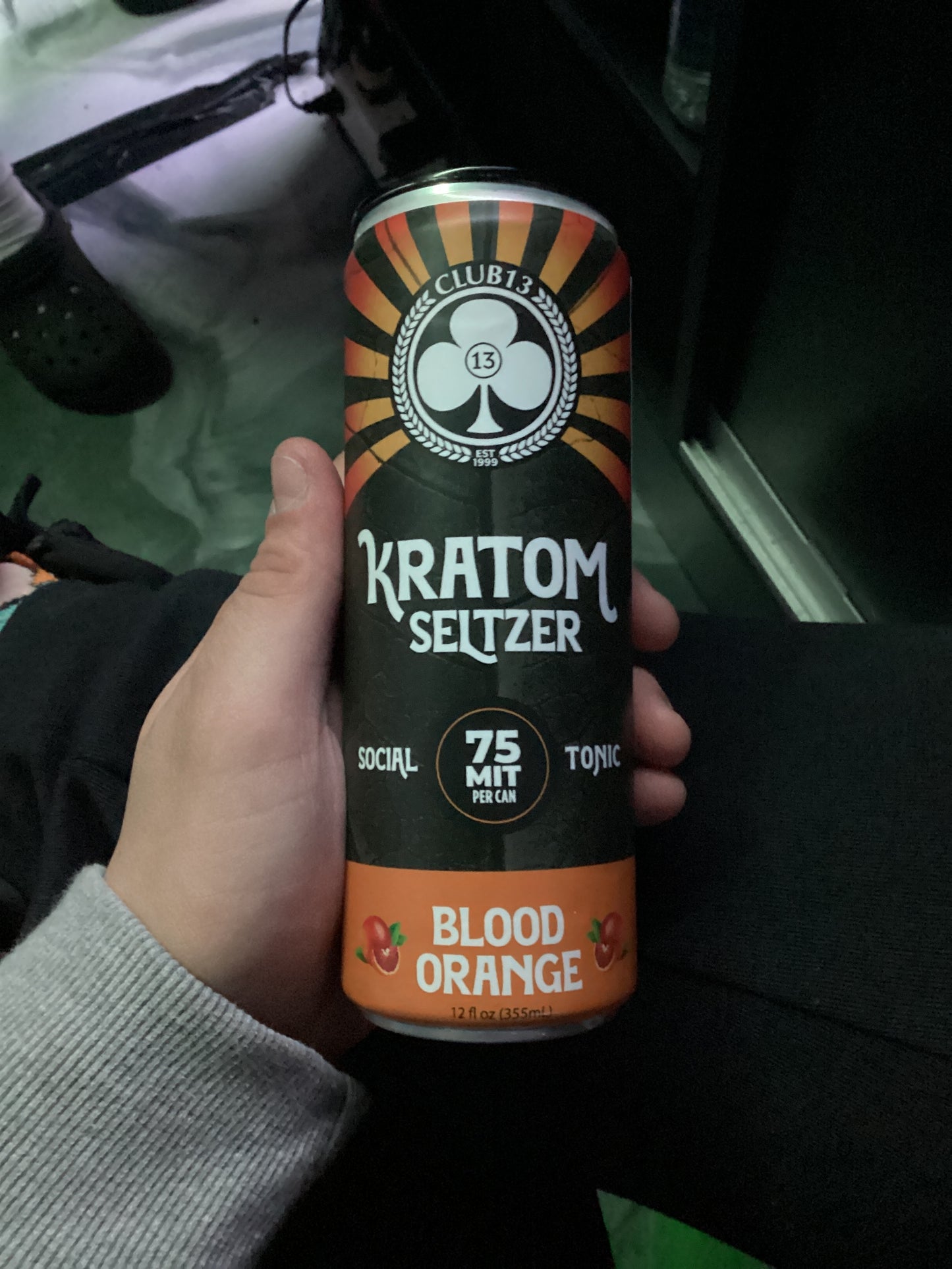 Club 13 kratom seltzer 75mit blood orange