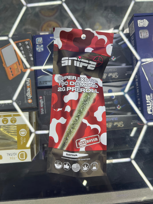Snipe 2g thcp super exotic diamond preroll destroyer sative
