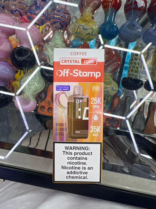 Off stamp crystal cube 25K coffee