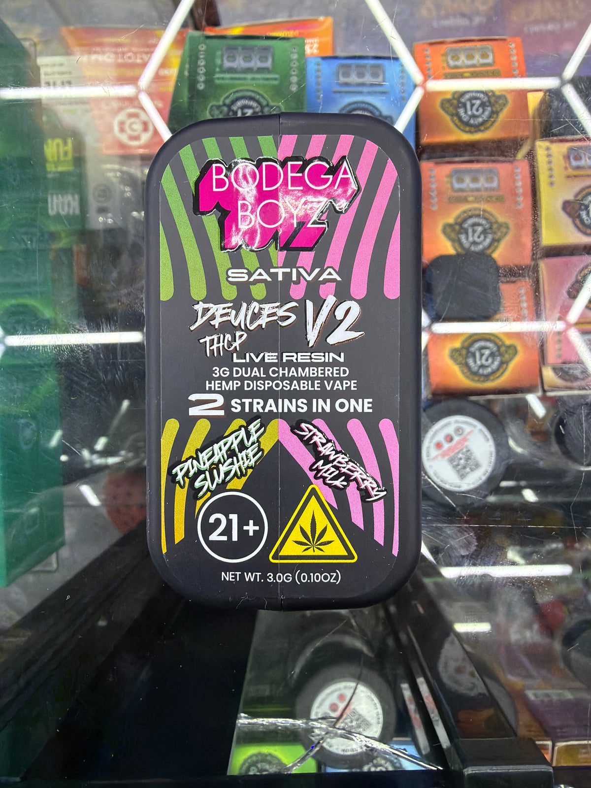 Bodega Boy Thcp 3g disposable vape Dueces V2 sativa pineapple slushie/ strawberry milk