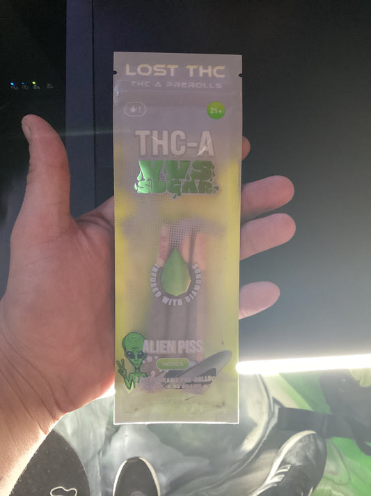 Lost thc-a pre-rolls, vvs sugar alien piss indica