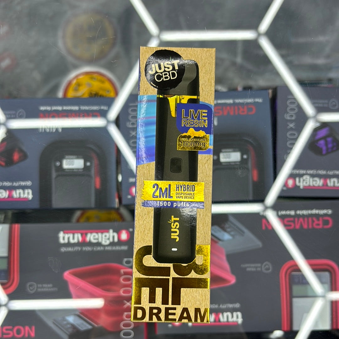 Just CBD two ML 1500 puffs live resin blue dream