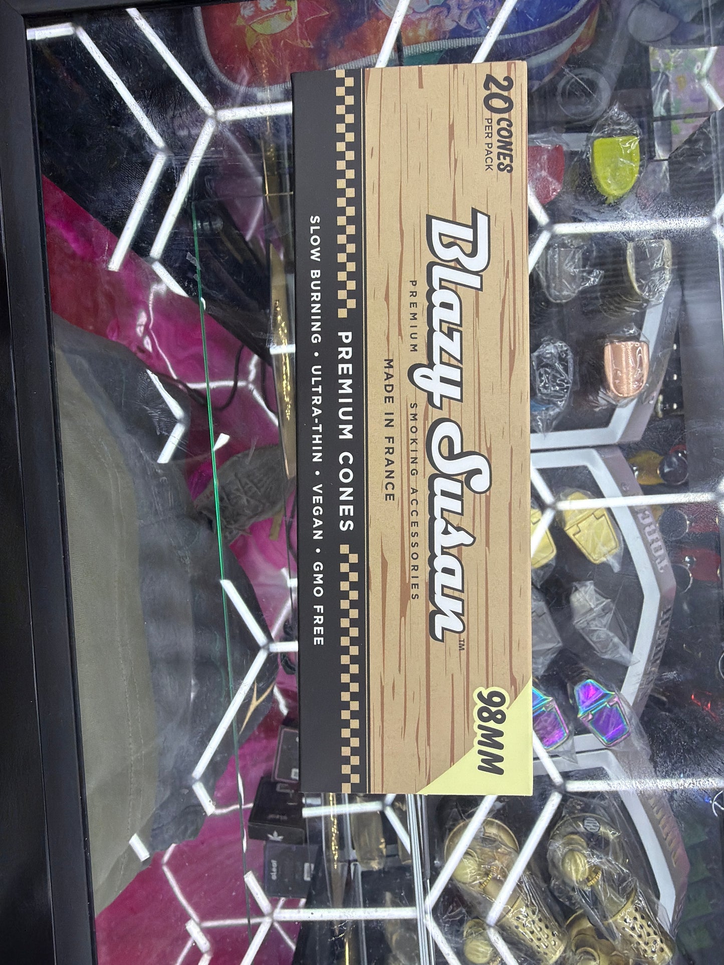 Blazy Susan 98mm king sized pre rolled cones brown 20ct
