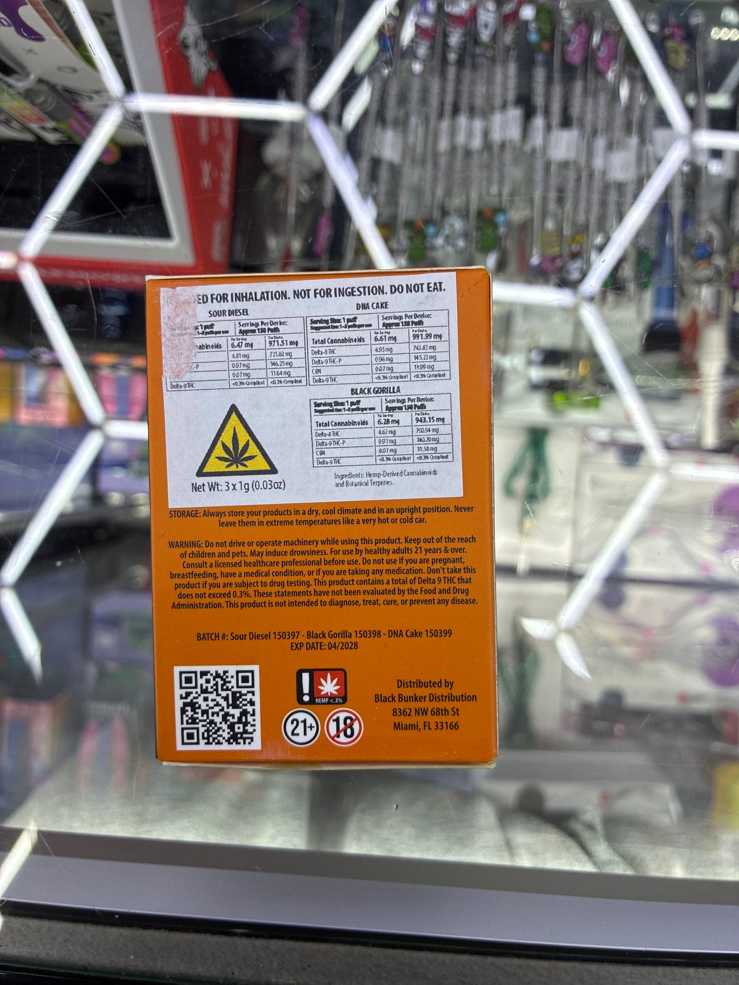 Black bunker Thca vape cartridges vault blend 3x1g hybrd