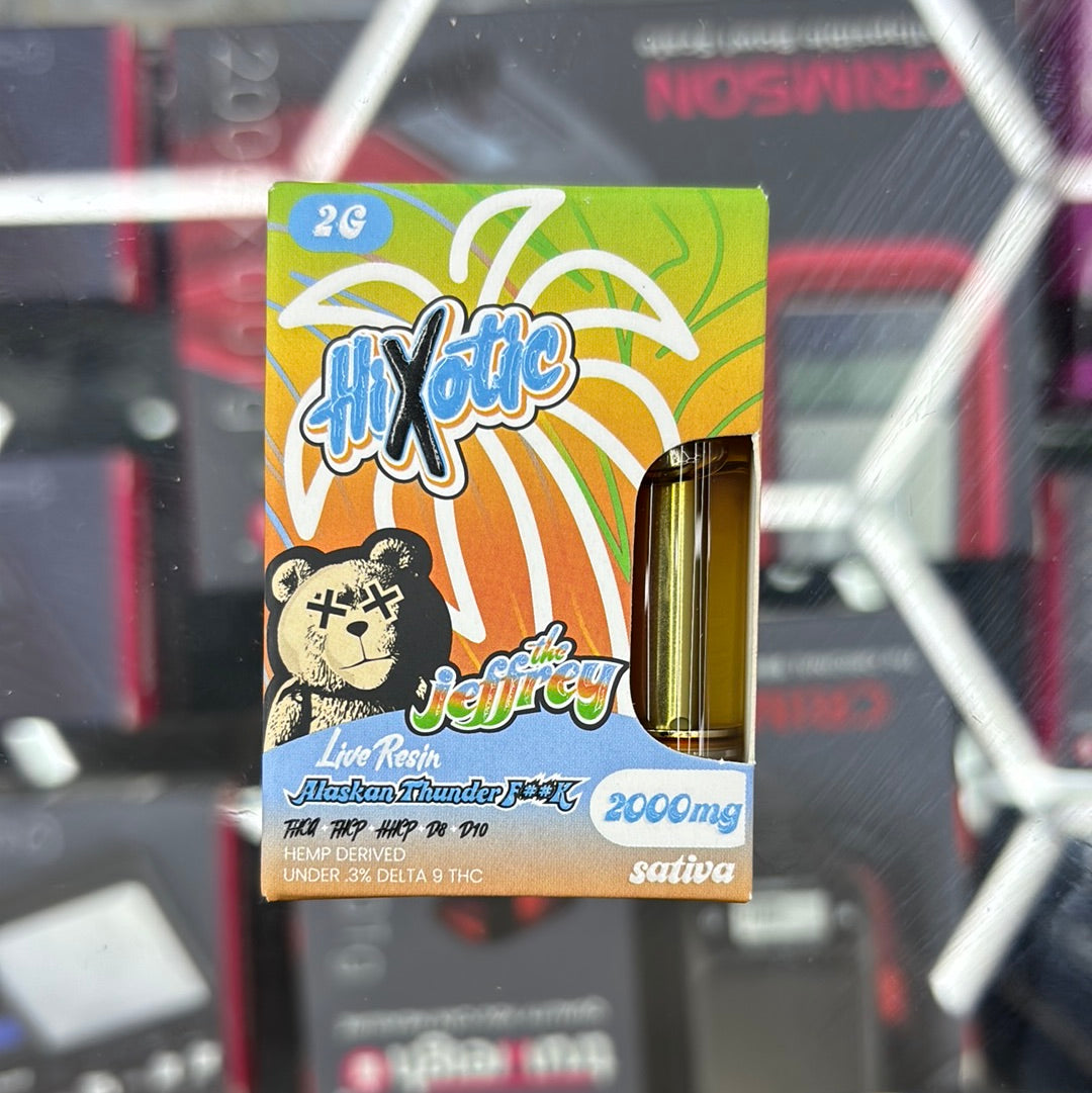 Hixotic the Jeffrey Alaskan Thunderfuck 2G live resin sativa