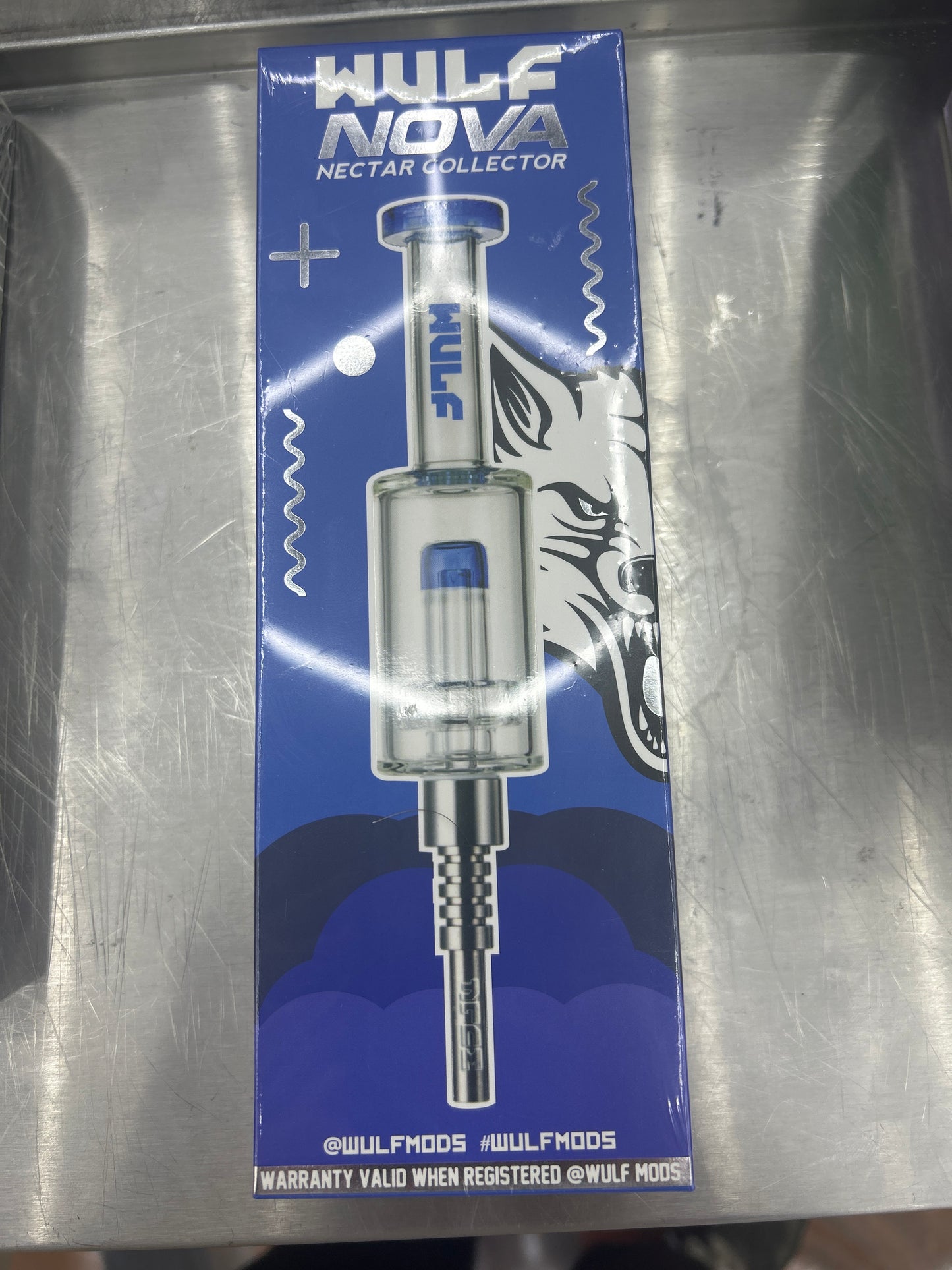 Wulf nova water filtered nectar collector blue
