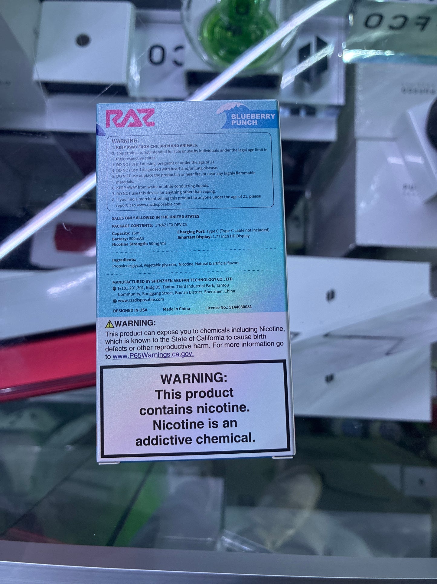 RAZ 25k blueberry punch