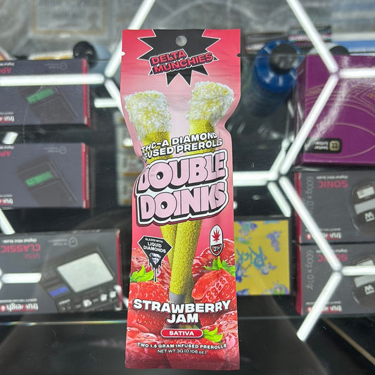 Delta munchies, double doinks strawberry, jam, sativa