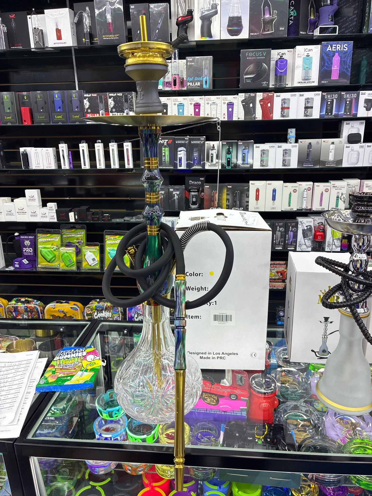 Mob stargate hookah 28’ gold/green