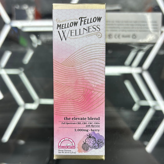 Mellow fellow wellness, The elevate blend, full spectrum, CBD 2000 MG berry tincture
