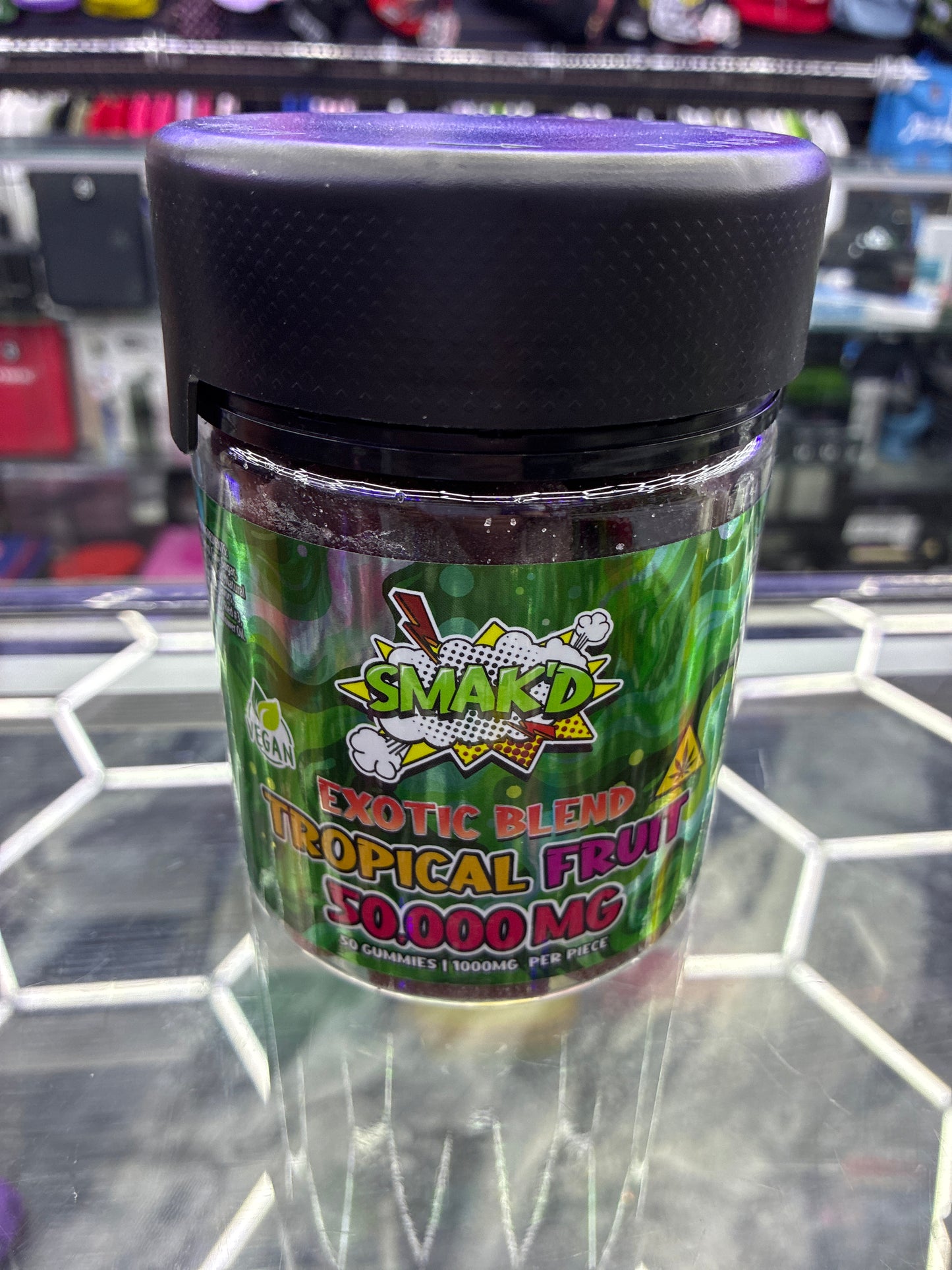 Smack’d gummies exotic blend tropical fruit 50,000mg 50ct