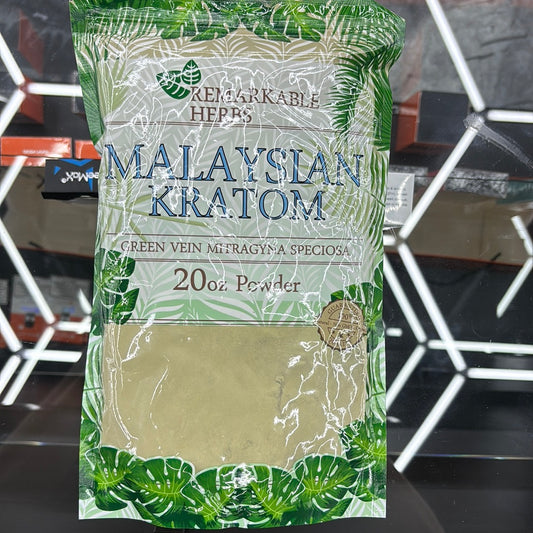 Remarkable herbs, Malaysian Kratom , green vein mitragyna speciosa 20oz powder