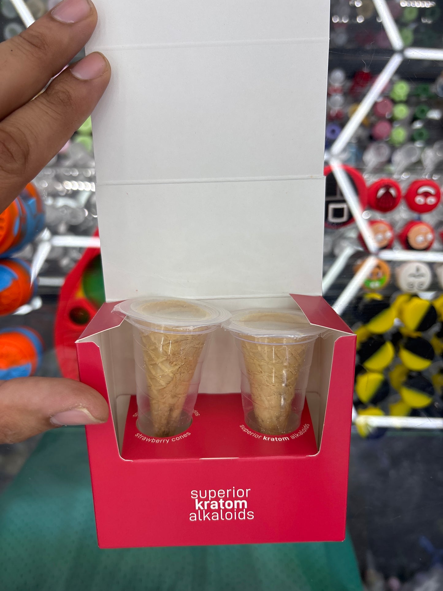 Hmz cones strawberry cones, two cones for servings 70 MG