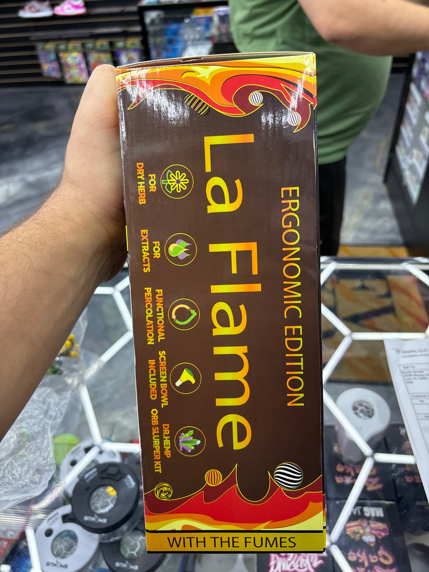 Dr hemp la flame orange water pipe set