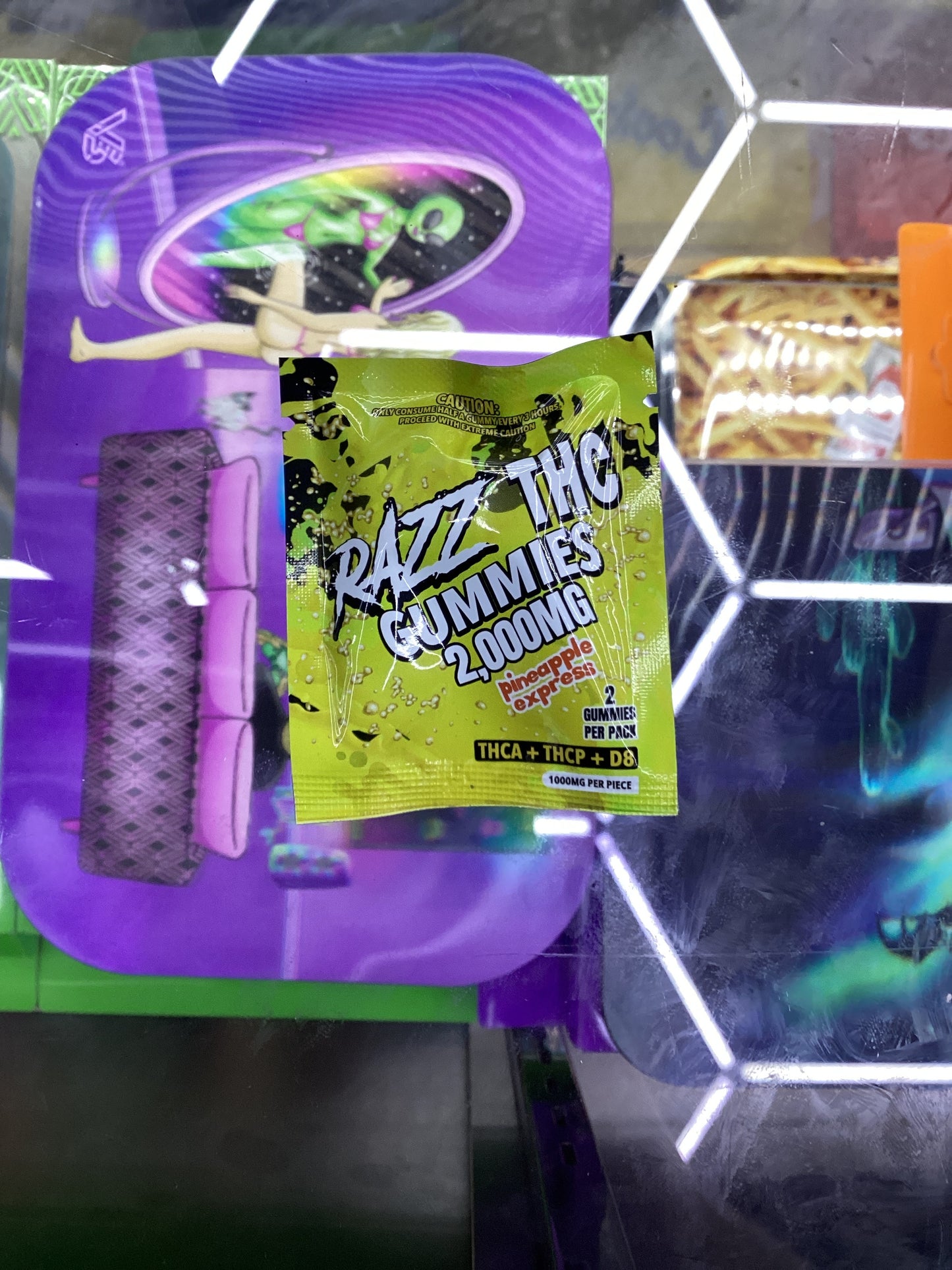 Razz thc-a 2,000mg 2pack Pineapple Express