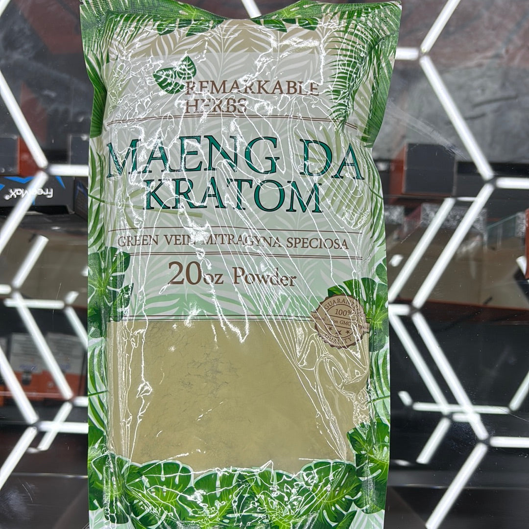 Remarkable herbs, maeng da Kratom , green vein mitragyna speciosa 20oz powder