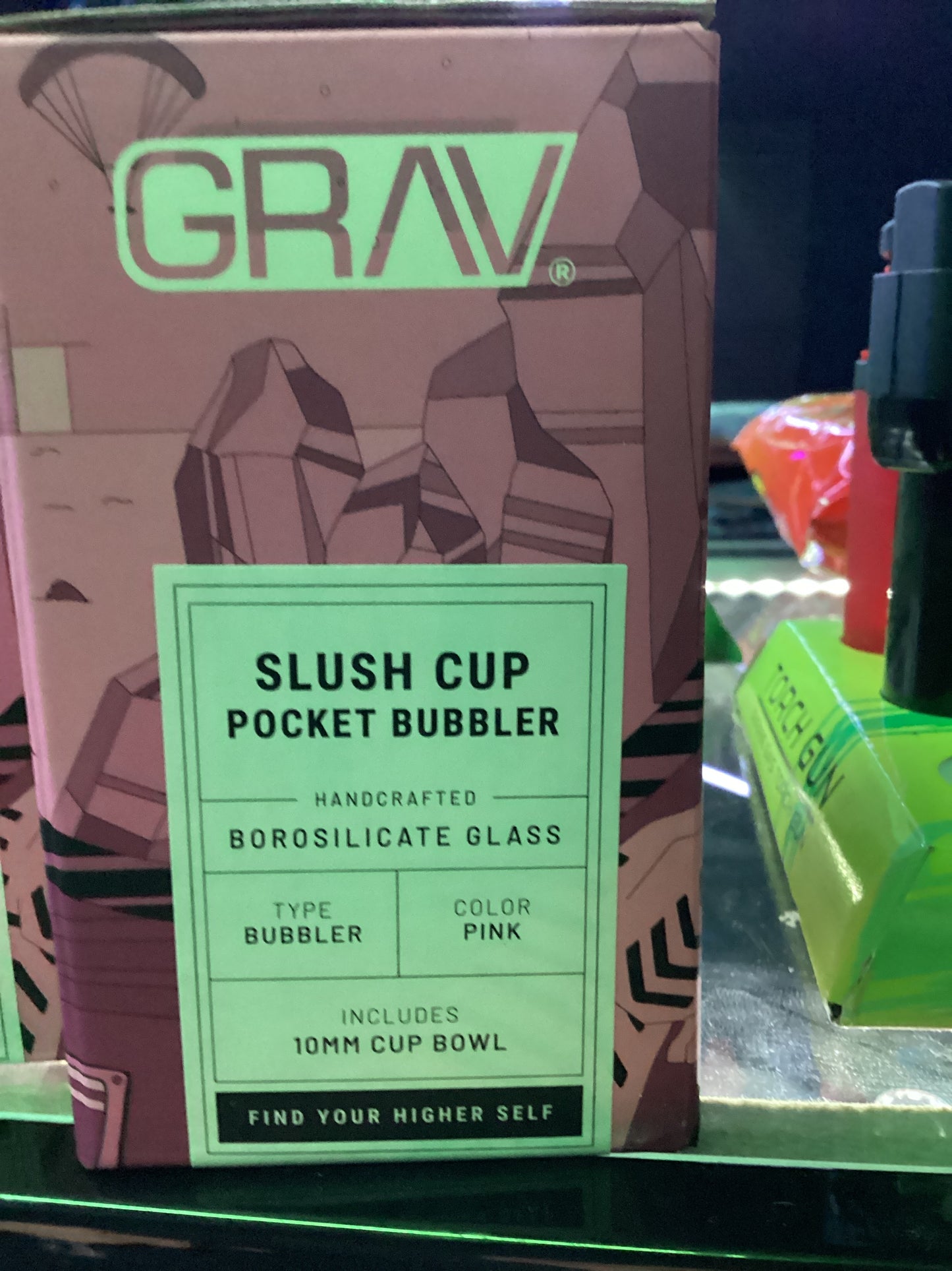 Grav slush cup pocket bubbler pink