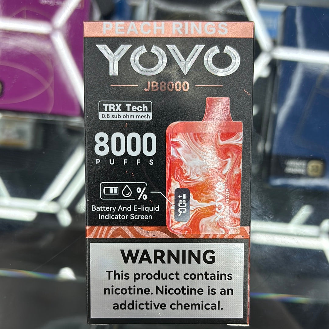 Yovo peach rings 8000 puffs ￼