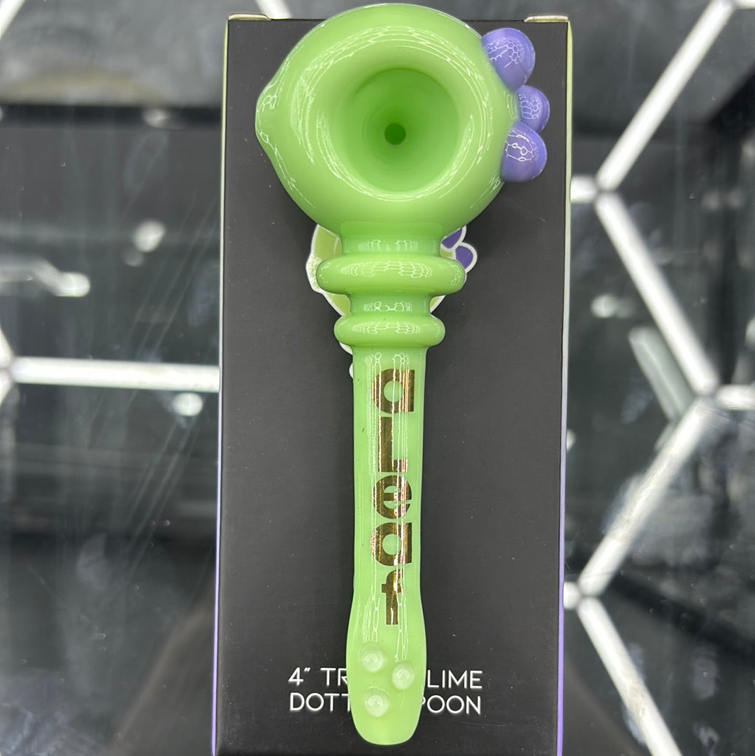 Aleaf four triple slime dotted spoon green