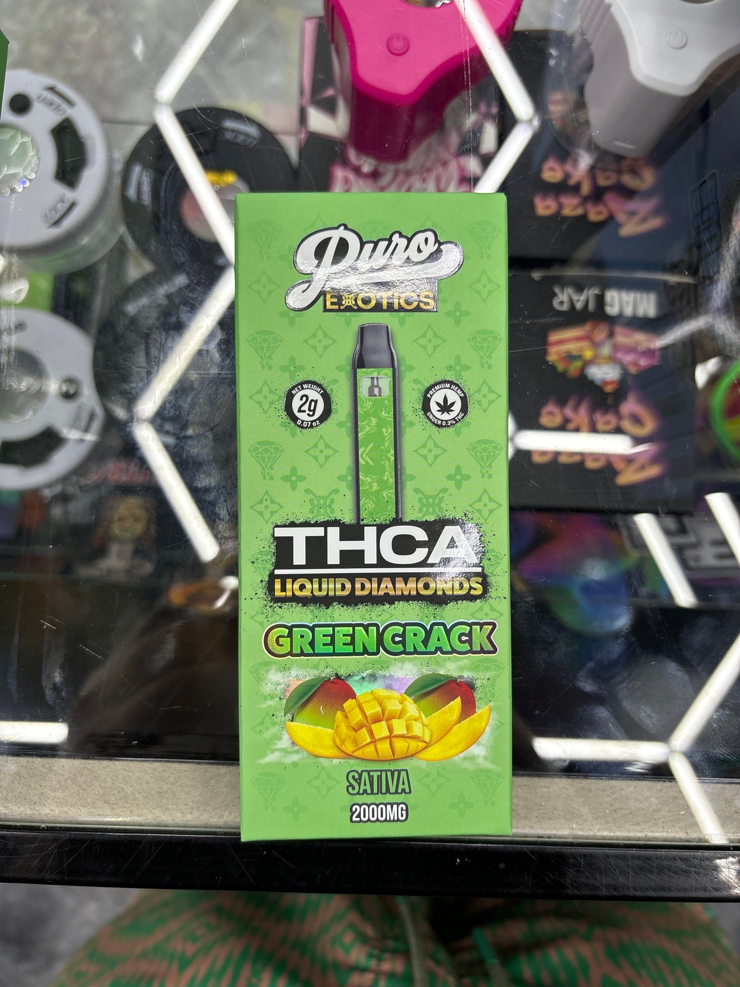 Puro thca liquid diamonds green crack , 2G sativa