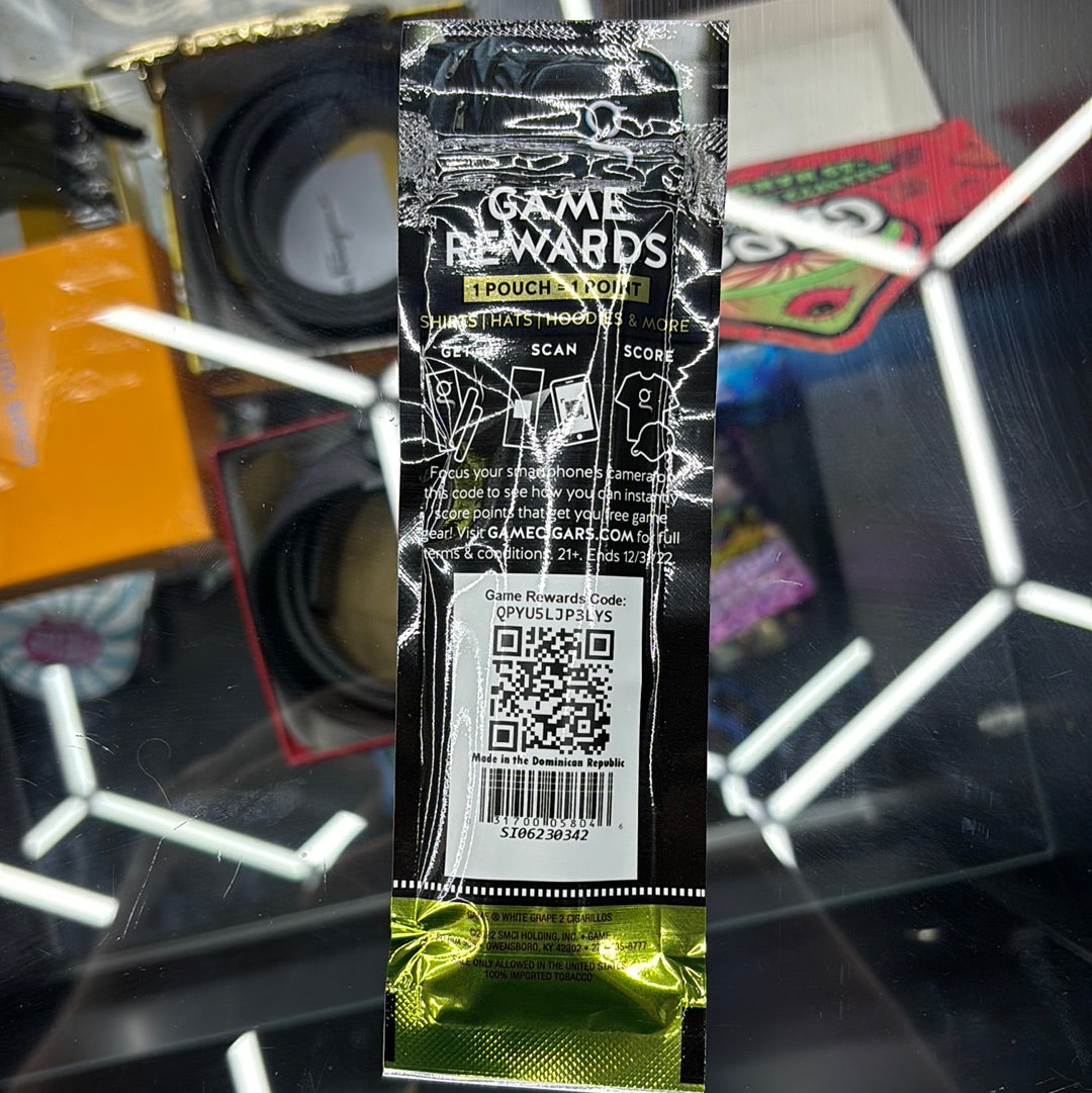 Game white grape cigarillos
