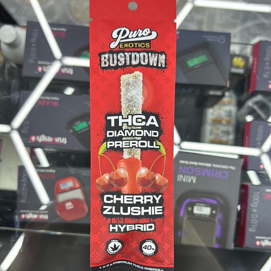 Pure exotics bustdown cherry zlushie hybrid, 2G pre-roll