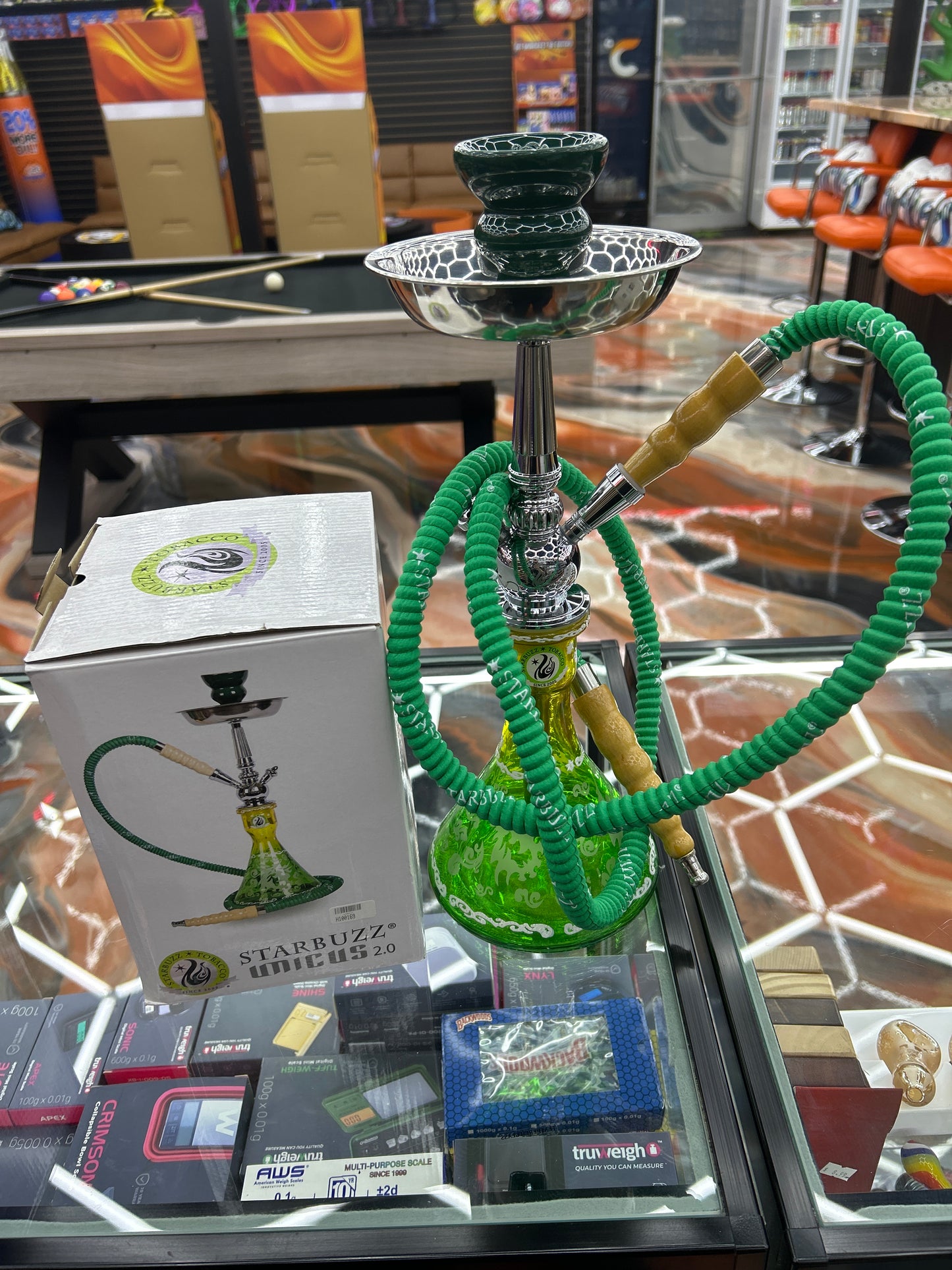 Starbuzz unicus 2.0 hookah green/yellow