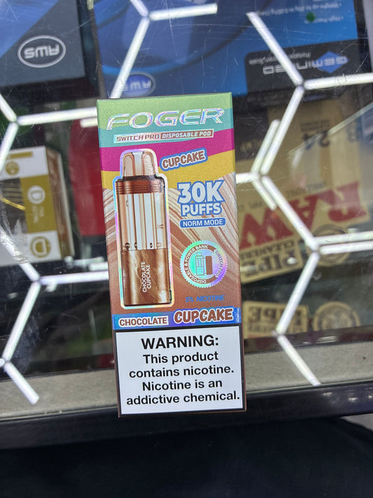 Fogger switch pro disposable pod 30k puffs choclate cupcake