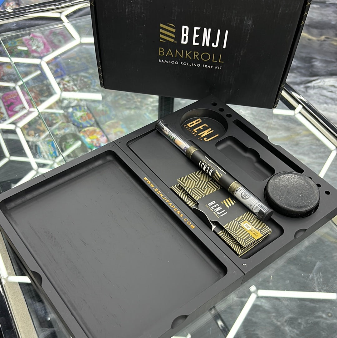 Benji bankroll bamboo rolling tray kit