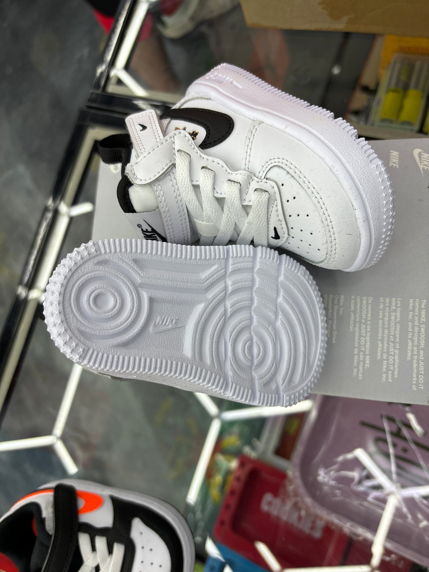 Nike Force one mid easy easy on SE oneTD white/black twine 3C