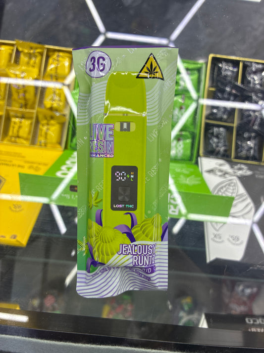 Lost thc live resin 3g disposable jealousy runtz hybrid