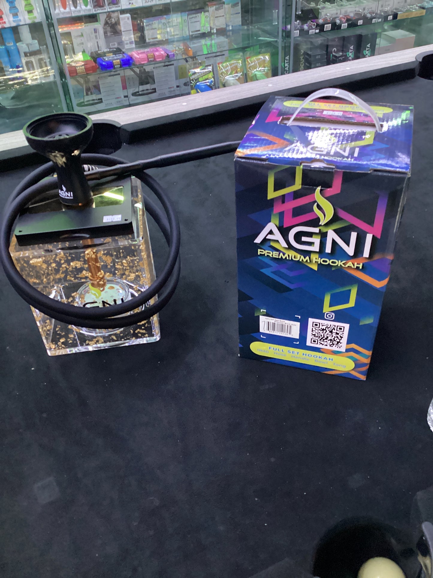 Agni hookah rock premium-black/gold