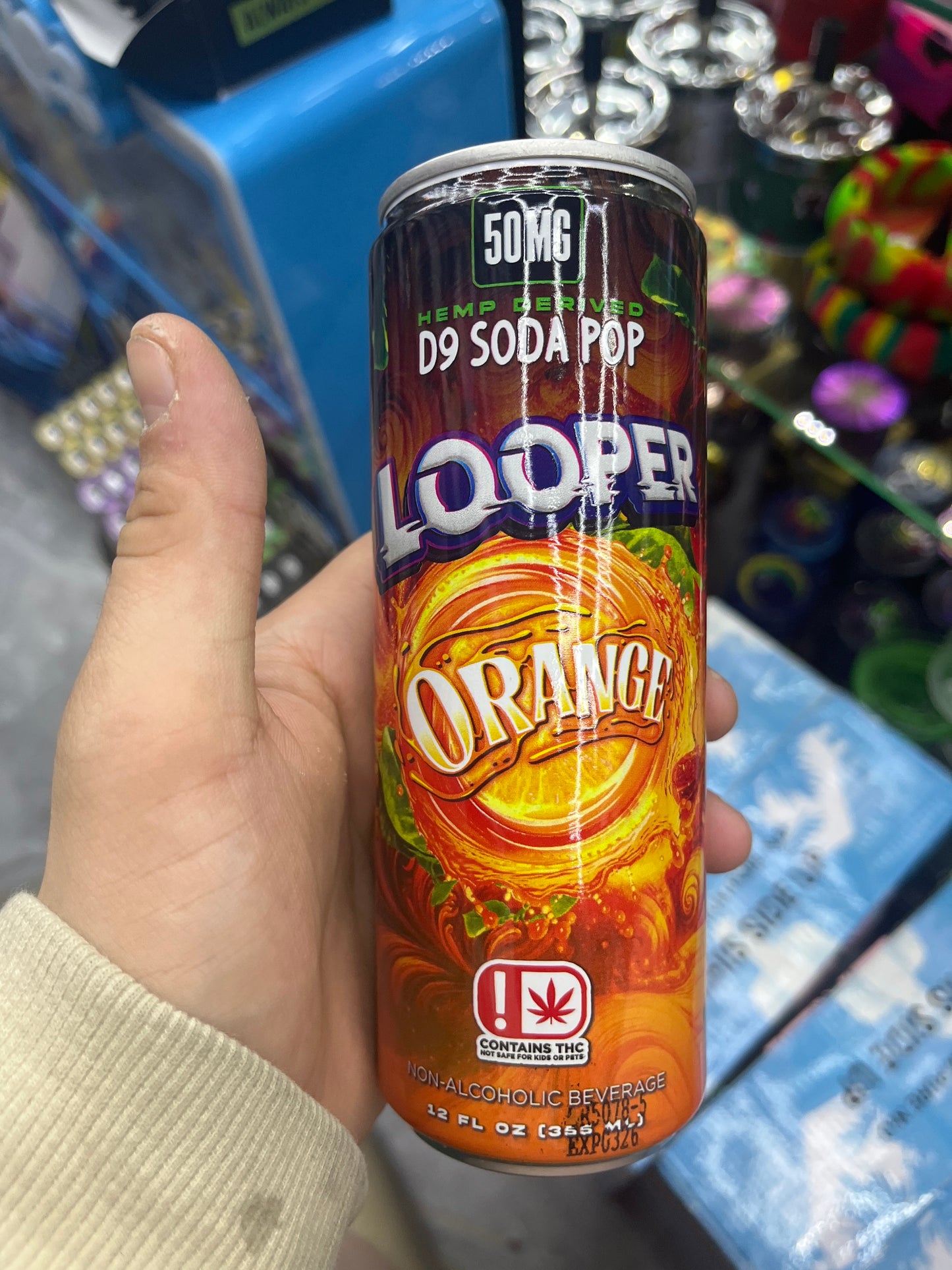 Looper delta soda pop orange 50mg 12floz