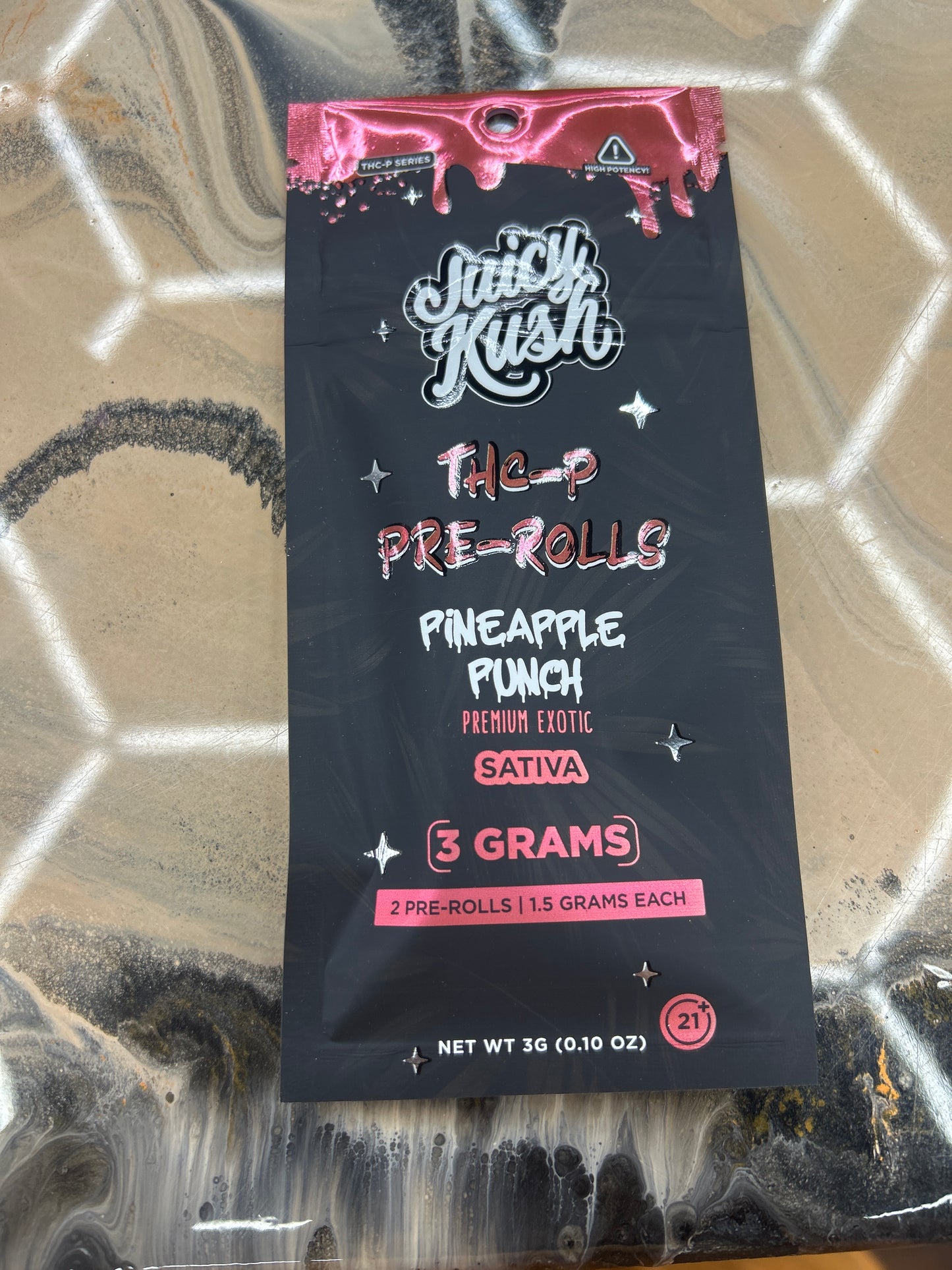 Juicy kush thc-p prerolls 3g pineapple punch sativa