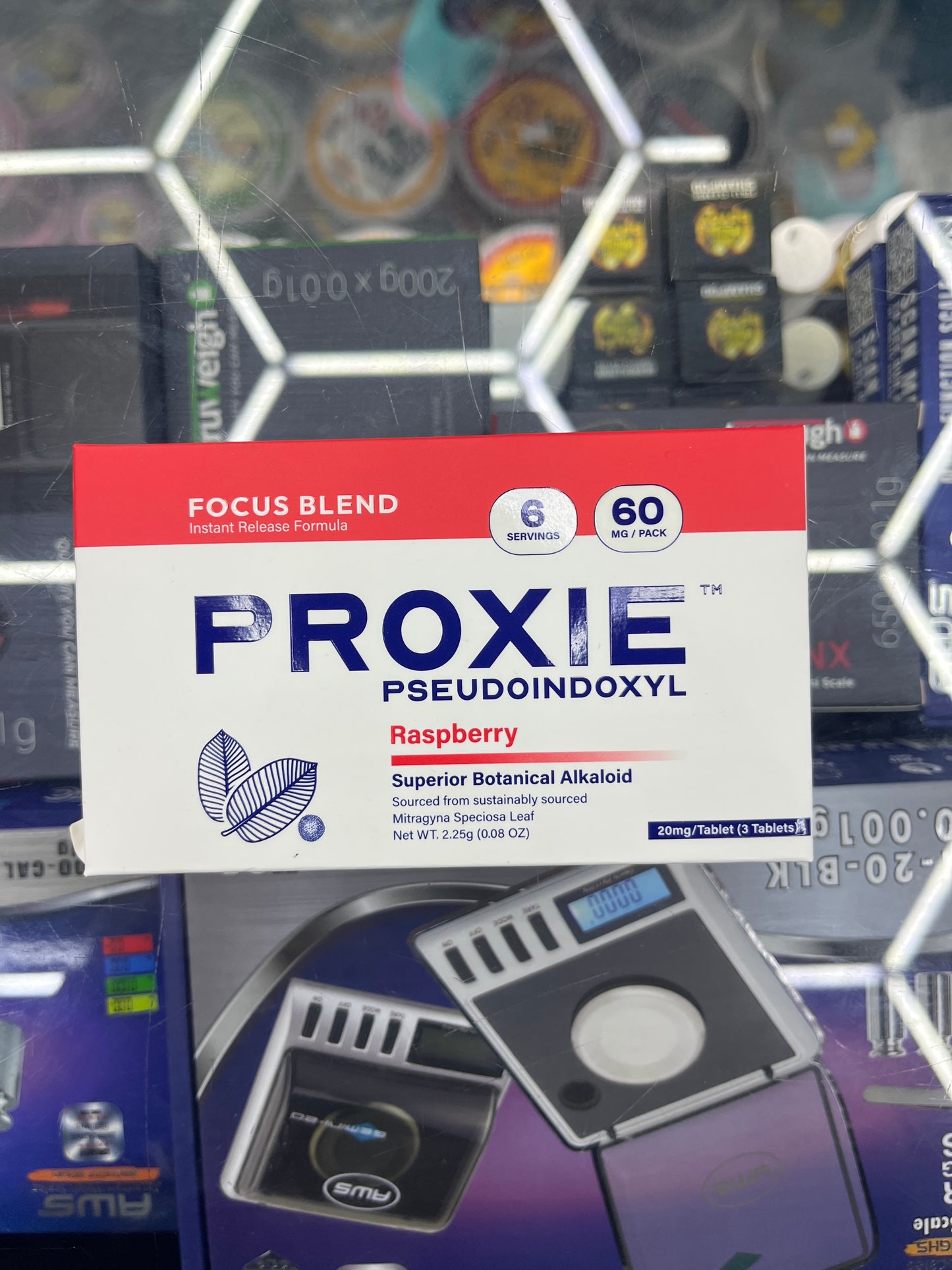 Proxie pseudo 60mg per pak raspberry flavor